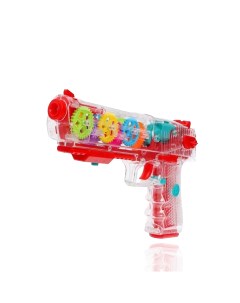 Пистолет игрушечный Gear Light Gun с шестерёнками красный Market toys lab