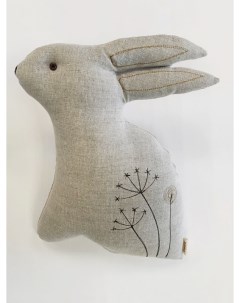 Мягкая игрушка подушка сплюшка кролик Зайка из льна Саваня