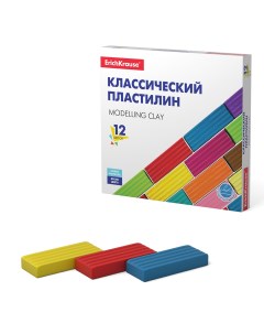 Классический пластилин Basic 12 цветов 192г Erich krause