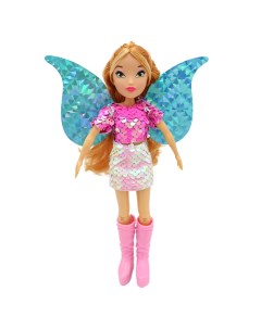 Кукла шарнирная Magic reveal Флора с крыльями 3 шт 24 см IW01302202 Winx club