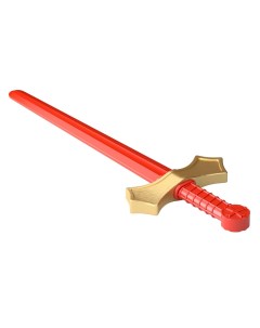 Оружие игрушечное пластиковое Меч красный с золотой гардой 02328 Десятое королевство