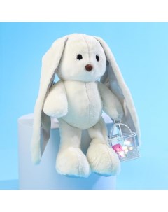Мягкая игрушка Lu с гирляндой 25 см белый Зайки li&lu