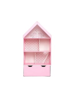 Дом для кукол Птичка розовый 3 этажа дерево с ящиком ДПРСЯ02 Avalon