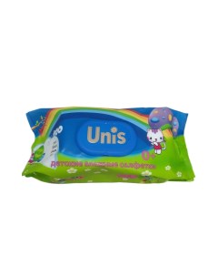 Влажные салфетки для детей без запаха 100 штук в упаковке 9 упаковок в коробке Unis