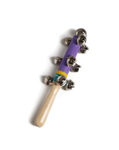 Игрушка с бубенцами Яркая мелодия цвет фиолетовый 19x5 см Лесная мастерская