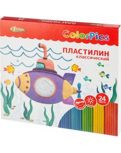 Пластилин ColorPics 24 цвета 480 г со стеком №1 school