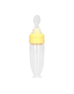 Детская бутылочка с ложкой дозатором 90 мл желтая GSP41 YE Baby nice