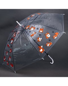 Зонт детский Корги полуавтомат прозрачный d 90см Nobrand