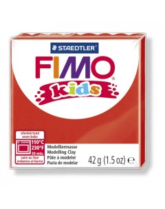 Полимерная глина kids для детей 42 г цвет красный 8030 2 Fimo