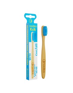 Щётка зубная Kids Bamboo Toothbrush бамбуковая детская blue bristles Nordics