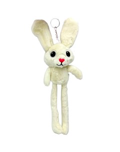 Брелок кролик с длинными ушами бежевый 28 см Market toys lab