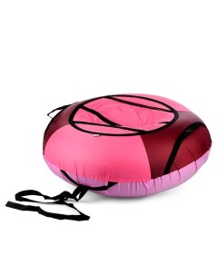 Санки ватрушка серия Эконом 100см цвет вишневый розовый яркий в пакете Belon