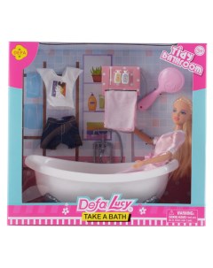 Игровой набор с куклой Ванные процедуры 29 см аксесс Defa lucy
