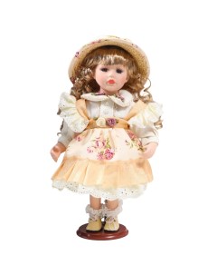 Кукла коллекционная Алиса в желтом платье 30см Кнр