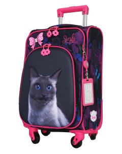 Чемодан детский DS 50 среднего размера S розовый черный Bags-art