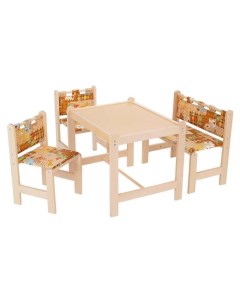 Набор детской мебели Малыш 4 стол скамья 2 стула Гном