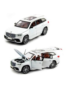 Машинка металлическая Mercedes benz GLS63 AMG 1 24 white Element