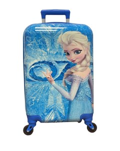 Детский чемодан на колесах АВС пластиковый IMPREZA среднего размера M голубой Bags-art