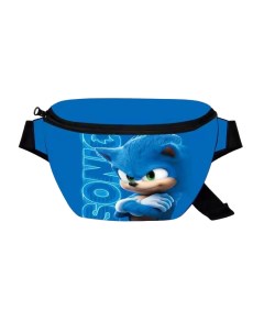 Детская сумка Sonic Соник на пояс для прогулки и отдыха в садик и школу синий Bags-art