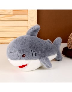 Мягкая игрушка Акула 25 см цвет серый Nobrand