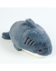 Мягкая игрушка Кот в костюме акулы 25 см цвет серый Nobrand