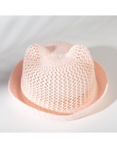 Шляпа для девочки с ушками цвет розовый р р 48 Minaku