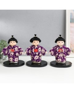 Кукла коллекционная Маленькая девочка в красочном кимоно МИКС 12 5х15х21 см Nobrand