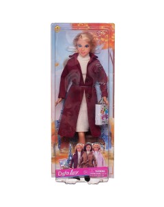 Кукла Осень в городе в бордовом пальто 29 см 8419d бордовое Defa lucy