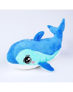 Мягкая игрушка Дельфинчик 28 см цвет синий Nobrand