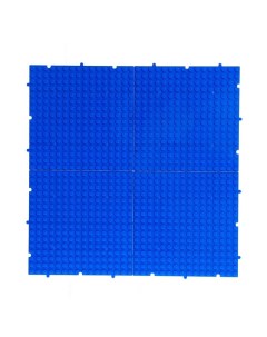 Пластина основание для конструктора Пазл набор 4 штуки 13x13 см штука цвет синий Nobrand