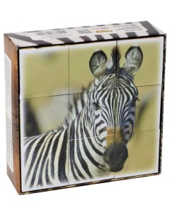 Кубики Животные Африки без обклейки 9 шт 00722ДК Десятое королевство