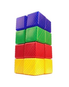 Кубики для Детей от 1 Года 16 штук 8 см ПИ000160 Новокузнецкий завод пластмасс