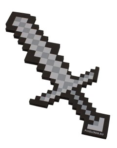 Черный пиксельный меч игрушечный 8Бит 60 см Nobrand