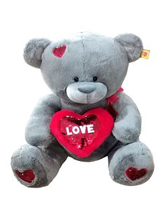 Мягкая игрушка Медведь с сердцем в пайетках 9 2071 100 140см Toy and joy