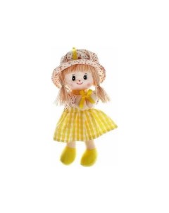 Текстильная кукла с присоской Девочка в панамке в горошек 25 см Sima-land