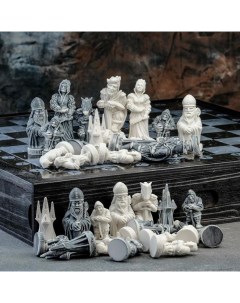 Фигуры шахматные доска Средневековье комплект 32 шт Nobrand