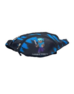 Детская сумка Minecraft на пояс темно синий Bags-art