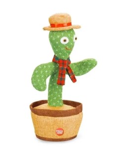 Интерактивная игрушка Dancing Cactus танцующий и поющий кактус Nobrand