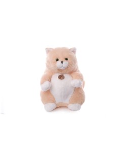 Мягкая игрушка Толстый кот 16 см персиковый Lapkin