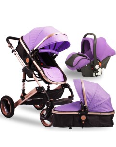 Детская коляска трансформер 3 в 1 Q3 фиолетовый Wisesonle
