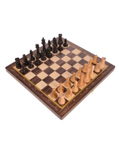 Шахматы складные Баталия 40мм с утяжеленными фигурами Woodgames