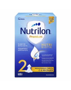 Детская смесь 2 Premium молочная сухая для здоровых детей с 6 месяцев 600 г Nutrilon