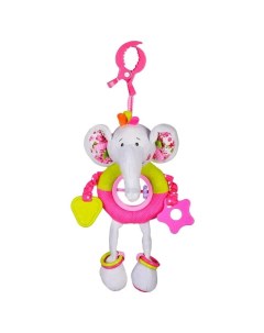 Подвесная игрушка Слонёнок Тим 93596 белый розовый салатовый Жирафики