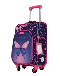 Чемодан детский DS 50 среднего размера S розовый синий Bags-art