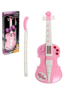 Игрушка музыкальная Скрипка световые и звуковые эффекты цвет розовый Nobrand
