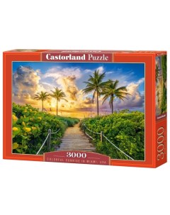 Пазл Восход солнца в Майами США 3000 элементов Castorland