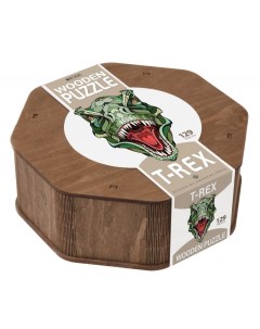 Деревянный пазл головоломка EWA Динозавр T REX XL 40x24 см Eco wood art