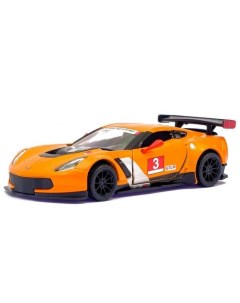 Модель машины КТ5397 4 Corvette C7 R Race Car 2016 1 36 оранжевая инерц Kinsmart