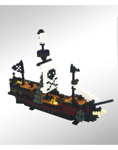 Конструктор 3Д из миниблоков Пиратский корабль 780 дет WL66505 Rtoy