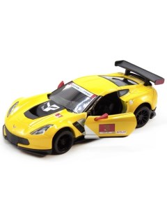 Модель машины КТ5397 1 Corvette C7 R Race Car 2016 1 36 желтая инерц Kinsmart